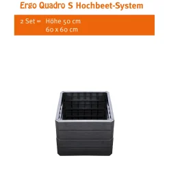 New Garantia Hochbeet-System Ergo Quadro anthrazit Größe S