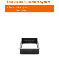 New Garantia Hochbeet-System Ergo Quadro anthrazit Größe S