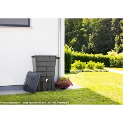 New Garantia Regentonnen-Unterstand eckig 300 L graphite grey