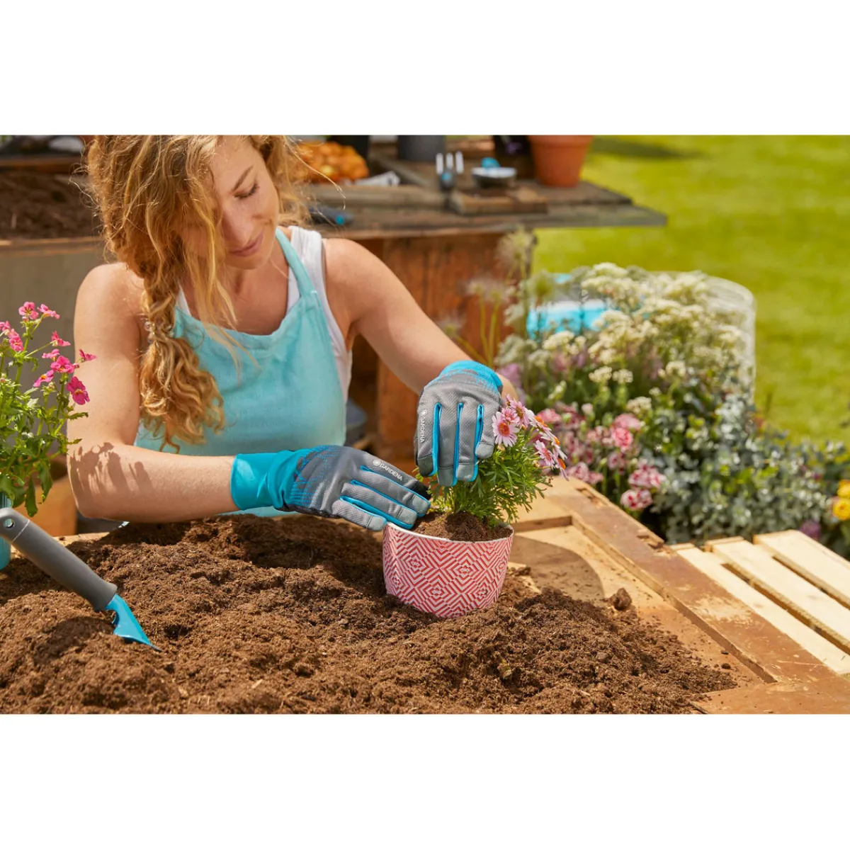 Gardena Garten- und Pflegehandschuh grau