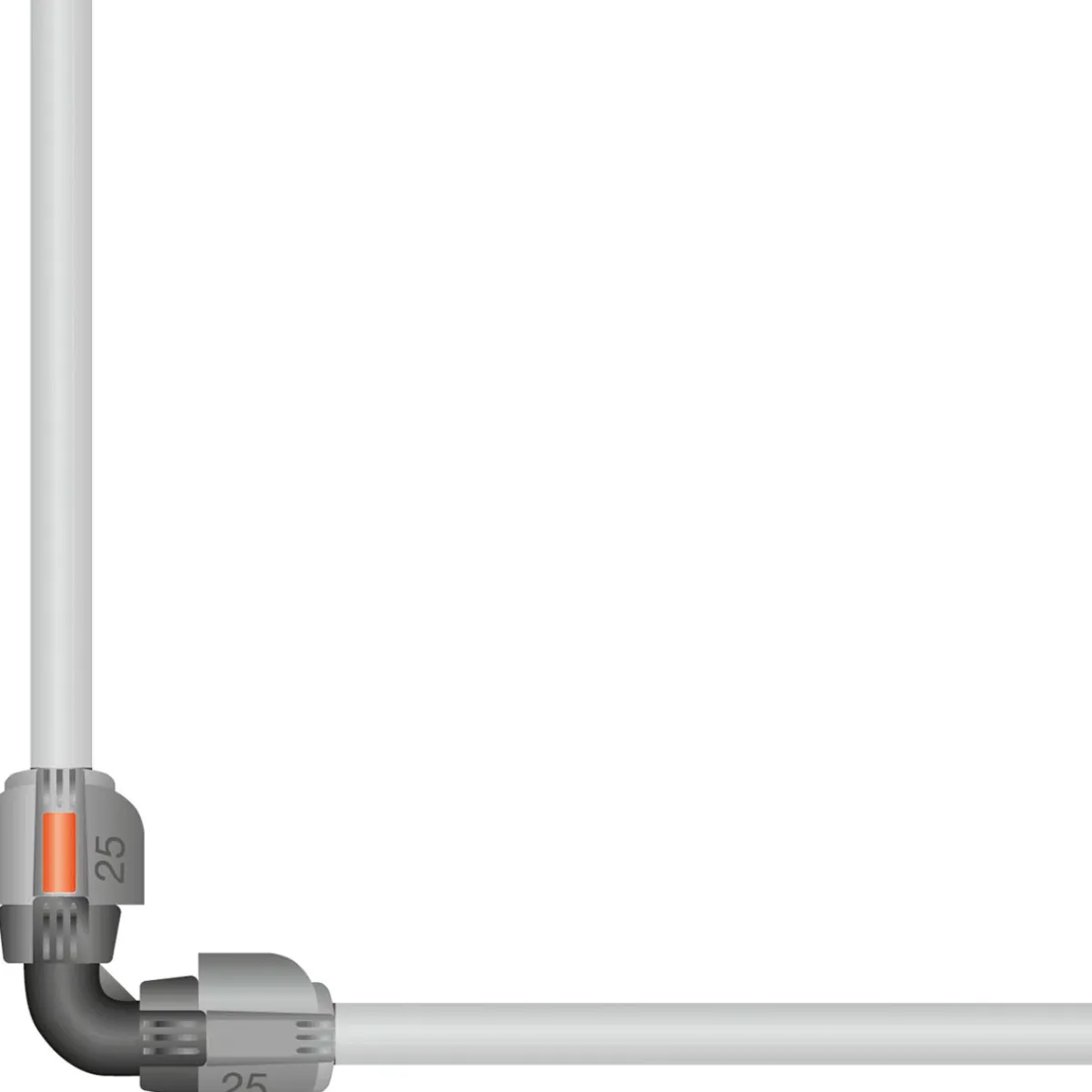 Outlet Gardena L-Stück für Verlegerohre 25 mm