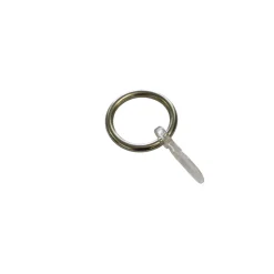 Discount Gardinenringe mit Faltenlegehaken Edelstahl-Optik