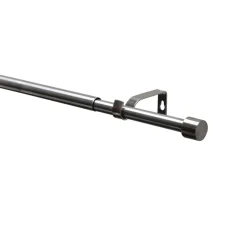 New Gardinenstangen Set Kos Cap ausziehbar Durchmesser 16/19 mm 190-340 cm Edelstahl-Optik