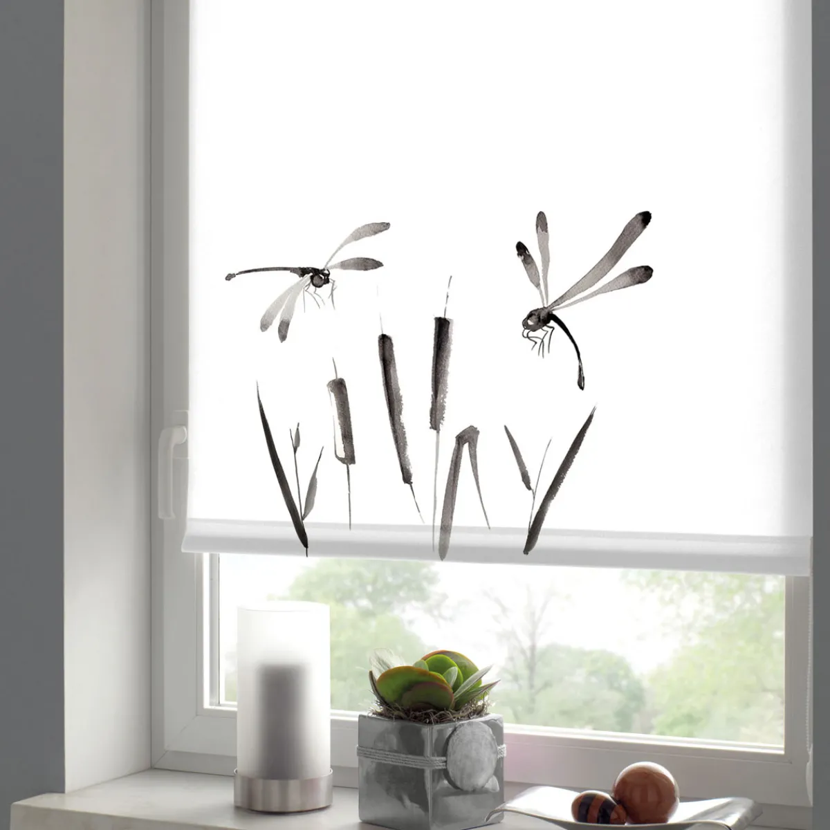 Online Gardinia Easyfix Rollo Japandi Dragonfly 60x150 cm