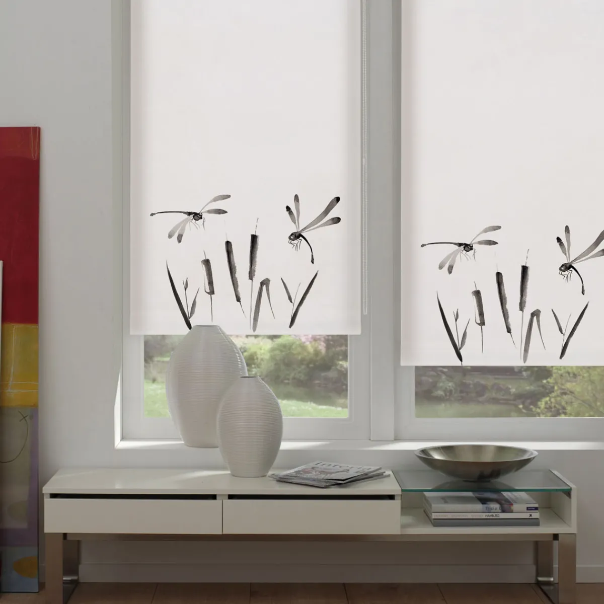 Online Gardinia Easyfix Rollo Japandi Dragonfly 60x150 cm