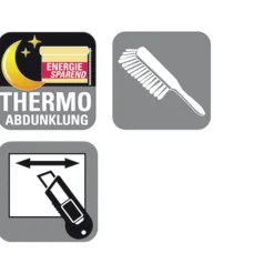Discount Gardinia Rollo EasyFix Thermo 45 x 150 cm grau