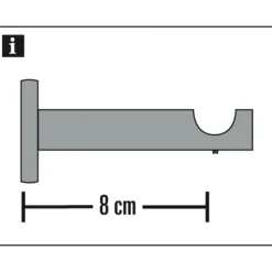 Sale Gardinia Träger Chicago offen für Durchmesser 20 mm 8 cm weiß