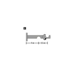 Discount Gardinia Wandträger 2-läufig für Windsor Edelstahl-Optik Durchmesser 25 mm
