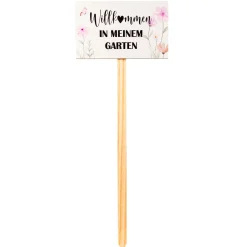 Gartenstecker Willkommen