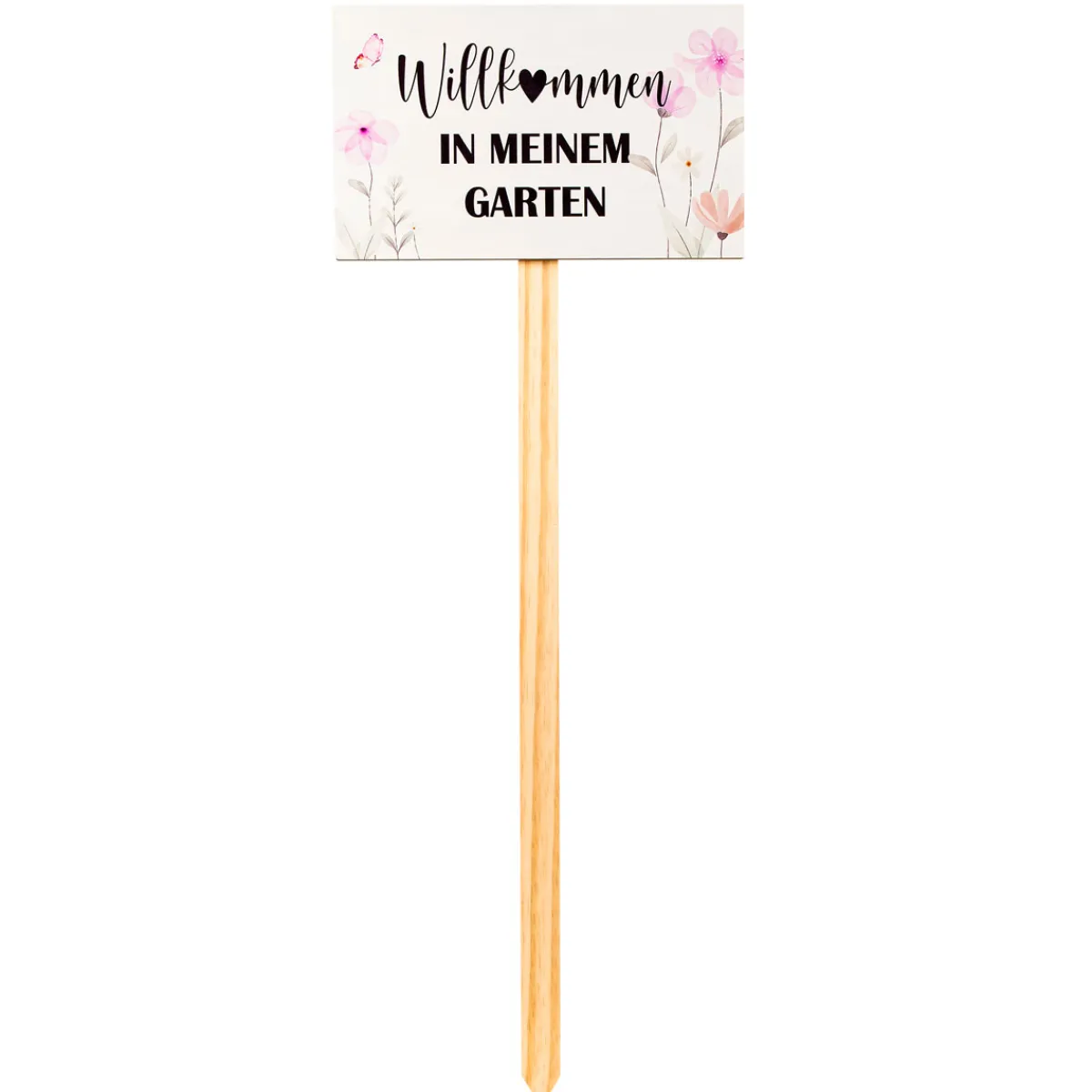 Gartenstecker Willkommen