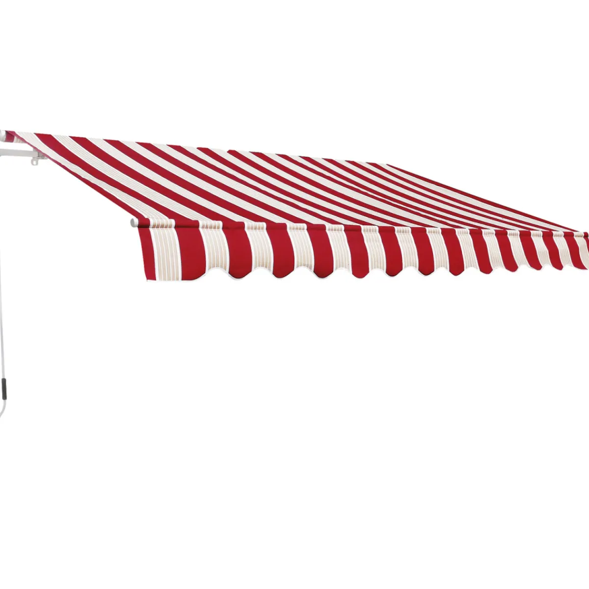 Clearance Gelenkarmmarkise Nizza rot-weiss 300 x cm