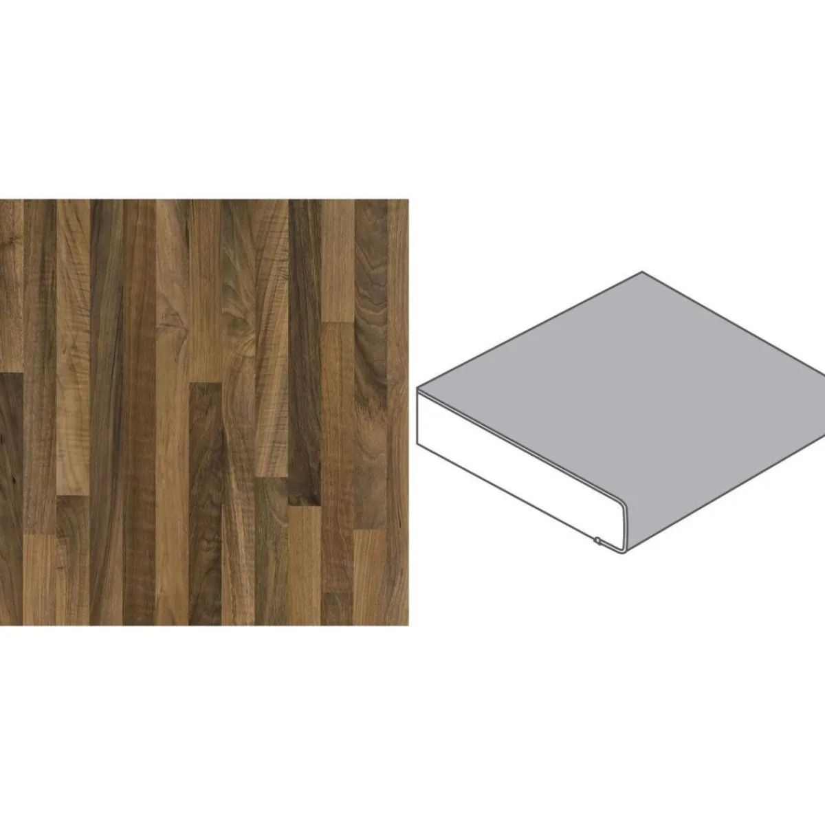 Sale Getaelements Küchenarbeitsplatte nussbaum butcherblock hell 4100 x 600 x 39 mm
