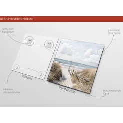New Pro-Art Glas-Art Way To Beach 50 x 50 Glasbild