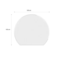 Hot Valo Glasbodenplatte, Stärke 8mm, 120x105cm, Kreisabschnitt