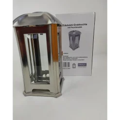 Discount Grablampe Edelstahl mit Facettenglas matt