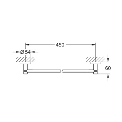 Discount Grohe Badetuchhalter Essentials Metall cm
