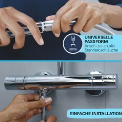 Hot Grohe Brauseschlauch „VitalioFlex Comfort“, chrom, 1,50 m