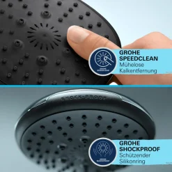 Discount Grohe Brausestangenset Vitalio Comfort 110 2 Strahlarten (Rain, Jet)