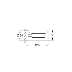 Clearance Grohe Halter mit Seifenschale Essentials 12,5 x 5,8 cm