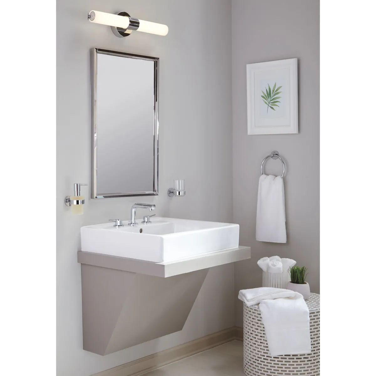 Outlet Grohe Handtuchring Essentials silber Durchmesser 18 cm