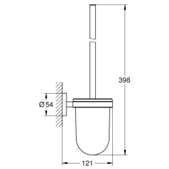Online Grohe Toilettenbürstengarnitur Essentials 12,1 x 39,8 cm