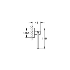 Best Grohe WC-Papierhalter ohne Deckel Essentials verchromt