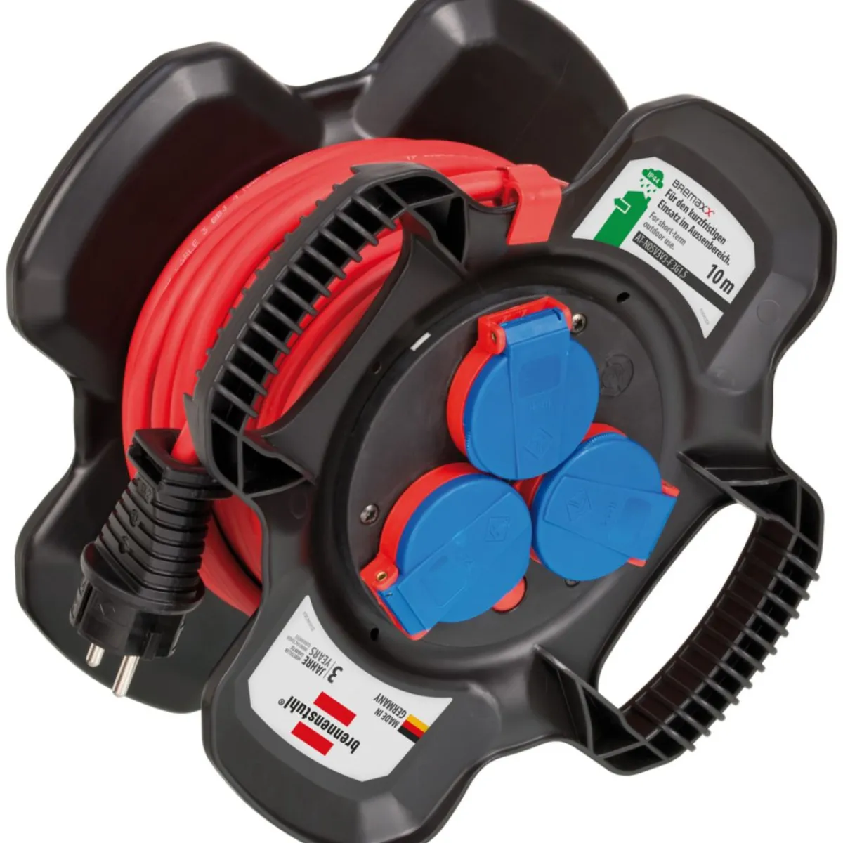 New Brennenstuhl Gummi-Kabelhaspel X-Gum IP4, 10mAT-N05V3V3-F 3G1,51,5