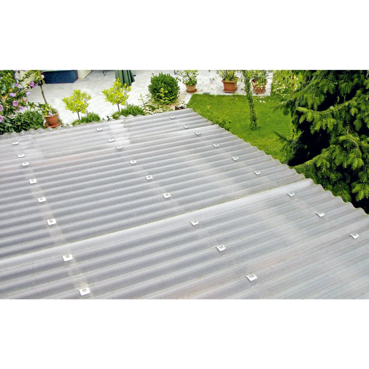 Clearance gutta PVC Wellplatte Prisma klar 200 x 90 cm