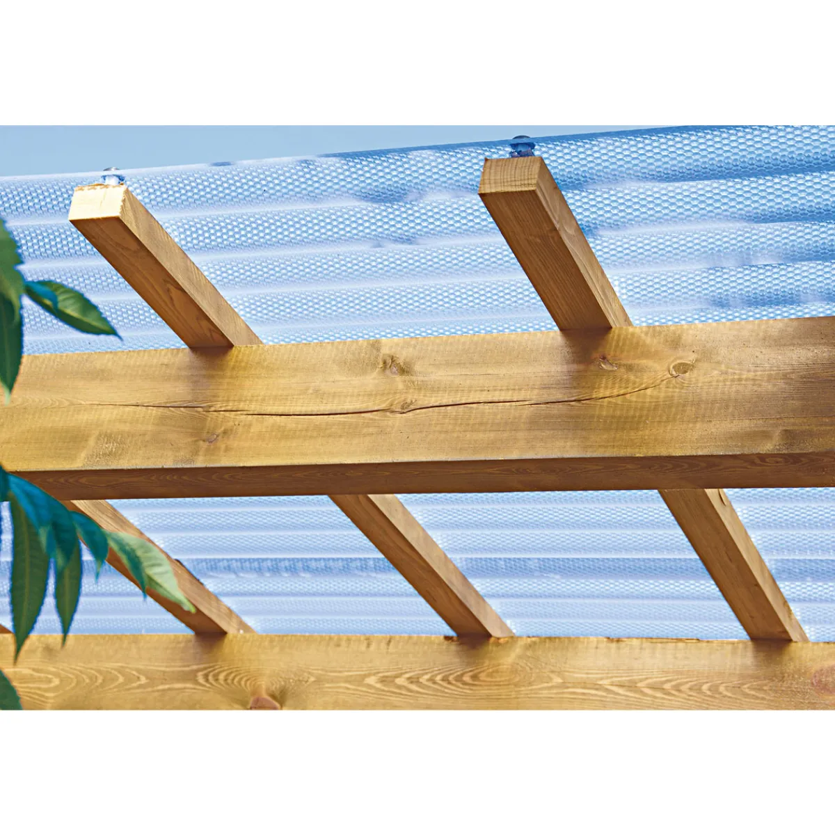Clearance gutta PVC Wellplatte Prisma klar 200 x 90 cm