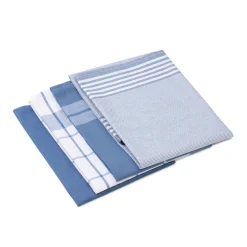 Clearance Gözze Geschirrtücher 100% Baumwolle 4er Pack 50x70cm blau