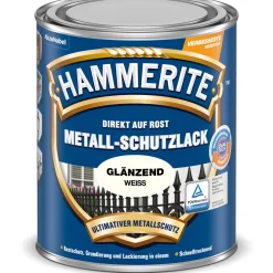 New Hammerite Metallschutzlack weiß glänzend L