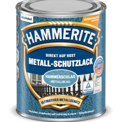 Discount Hammerite Metallschutzlack Hammerschlag Metallblau 250 ml