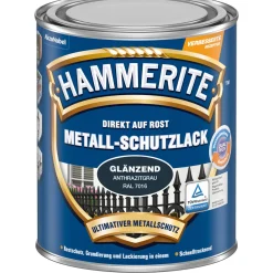 Discount Hammerite Metallschutzlack silbergaz Hammerschlag 750 ml