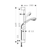 New Hansgrohe Brauseset Vario mit Brausestange 65 cm
