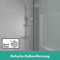 New Hansgrohe Duschsystem Vernis Shape mit Thermostat chrom