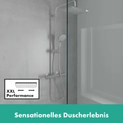 New Hansgrohe Duschsystem Vernis Shape mit Thermostat chrom