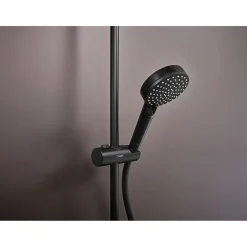 Outlet Hansgrohe Duschsystem Vernis Shape mit Thermostat mattschwarz