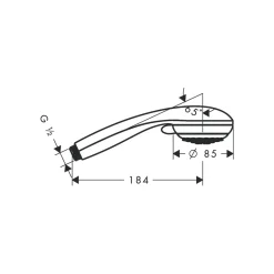 Best Hansgrohe Handbrause Crometta 85 Variochrom, Dm. 8,5cm, 2 Strahlarten