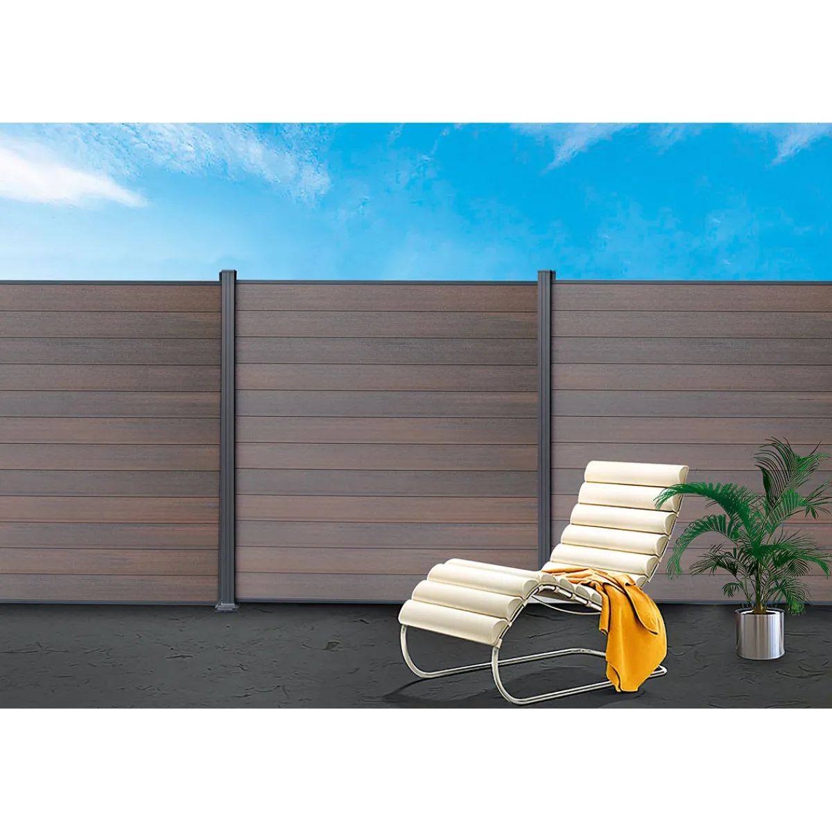 Best Hartmann WPC Steckzaunsystem 6er-Pack