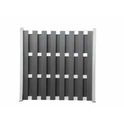 Online Hartmann Zaun Grundelement WPC/Alu 180x180 cm anthrazit / silber