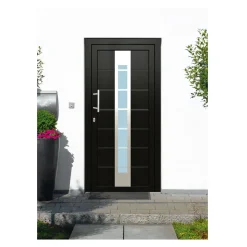 Best Haustür Kunststoff T84 anthrazit 100 x 210 cm Anschlag rechts