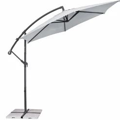 Online Haveson Ampelschirm Salerno 300 cm silber/grau