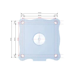 Clearance Haveson Ampelschirm-Ständer 100kg Füllgewicht mit Wasser befüllbar rollbar BxHxT 87 x 20 x 87 cm