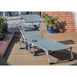 Clearance Haveson Dreibeinliege Klappliege XXL mit Sonnendach