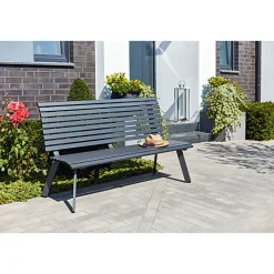 Best Haveson Gartenbank Halmstad anthrazit 150 x 89 x 63 cm