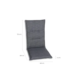 Sale Haveson Sitzauflage Hochlehner 118x48x4cm anthrazit