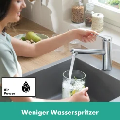 Clearance Hansgrohe HG SP-Armatur Zesis M33,chrom,Keramik-Mischsystem,schwenkbar, Easy-Clean-Perl.