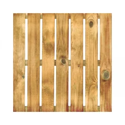 Hot Holzfliese Kiefer geriffelt braun 50 x 50 cm
