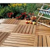 Clearance Holz-Klickfliese Bangkirai braun 50 x 50 cm