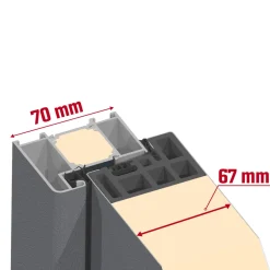 Hot SplenDoor HT Malmo RC2 110x210cm Energiesparend u.Einbruchsicher RC2 Ud 0,79W/m2K,Anthr R